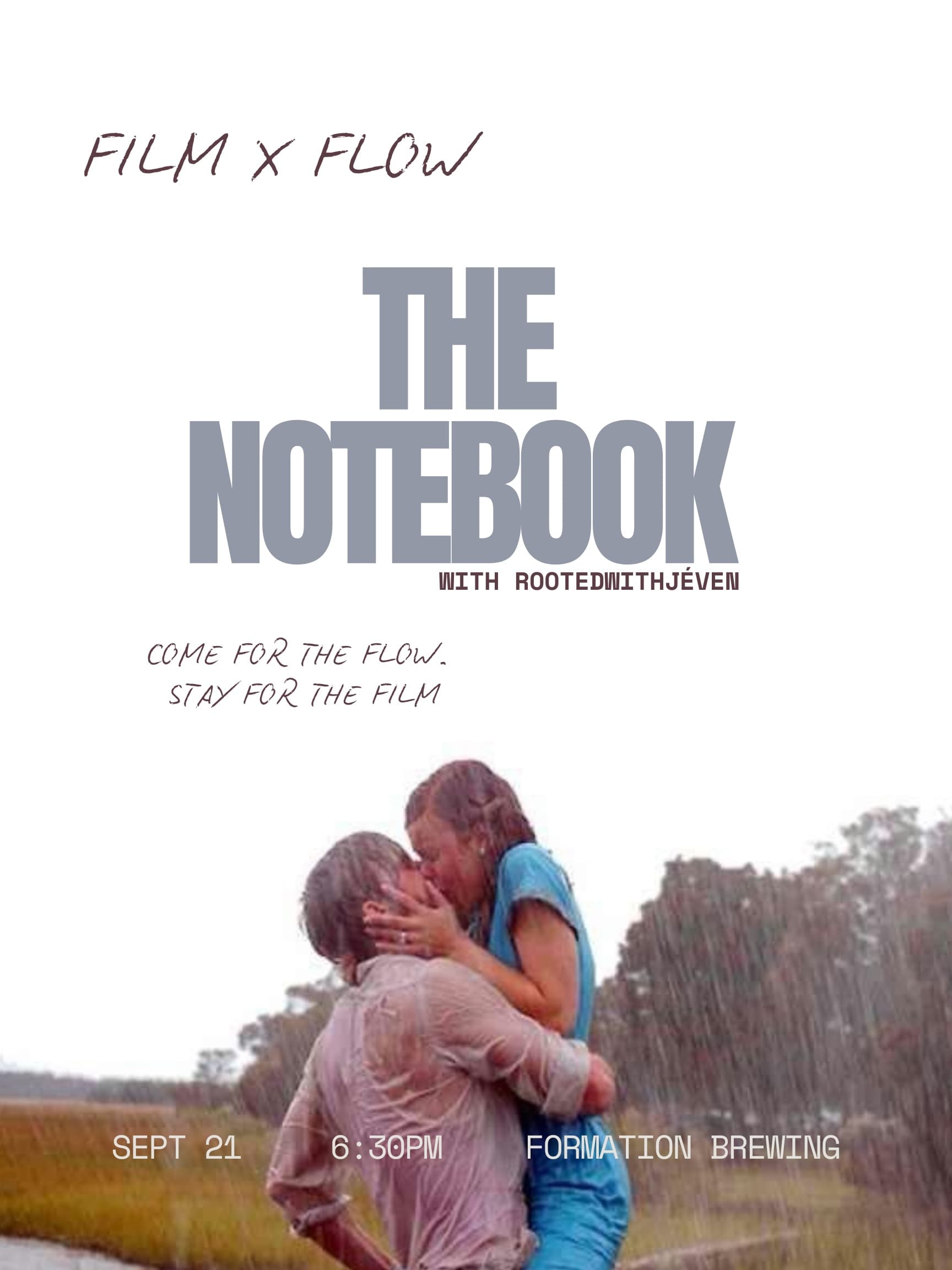 Flow x Film: The Notebook event artwork